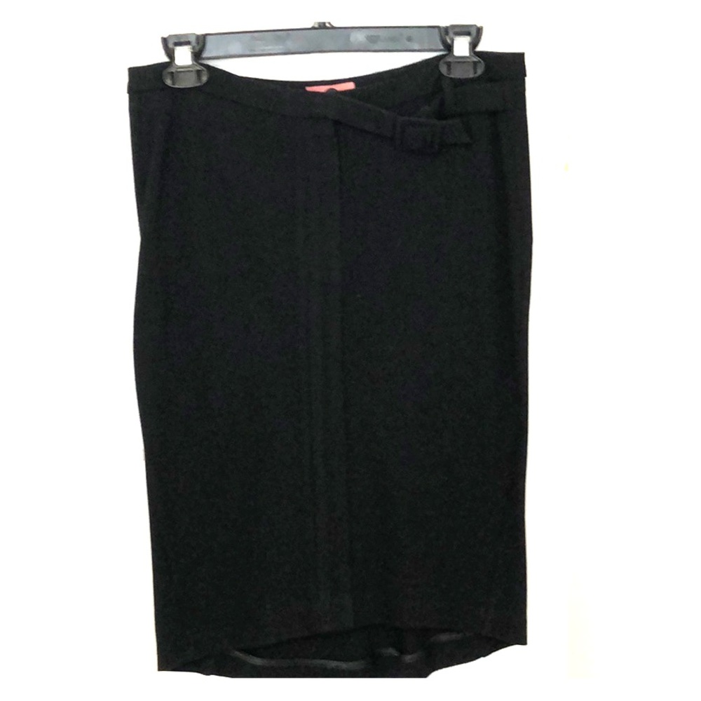 Vintage Kiltie stretch pencil skirt built-in belt